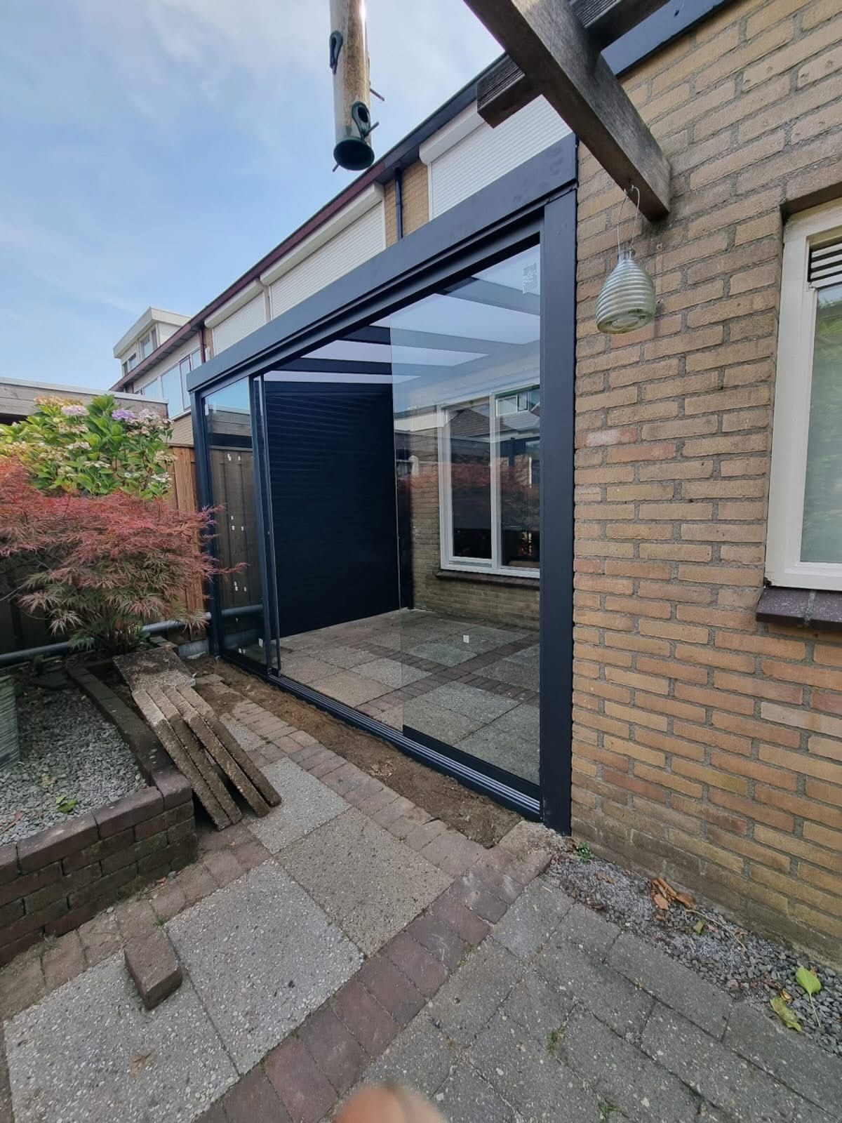 Terrasoverkapping in zijtuin